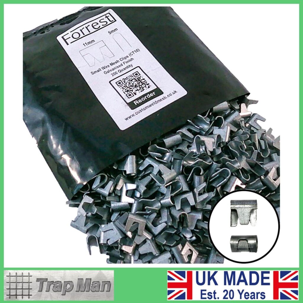 CL35 Wire Mesh Clips Galvanised Finish 1443 per box Hartco UK