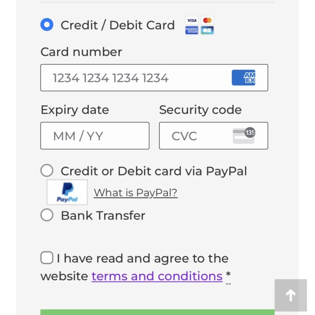 Check Out Basket Payment Screen Check Out Basket Payment Screen