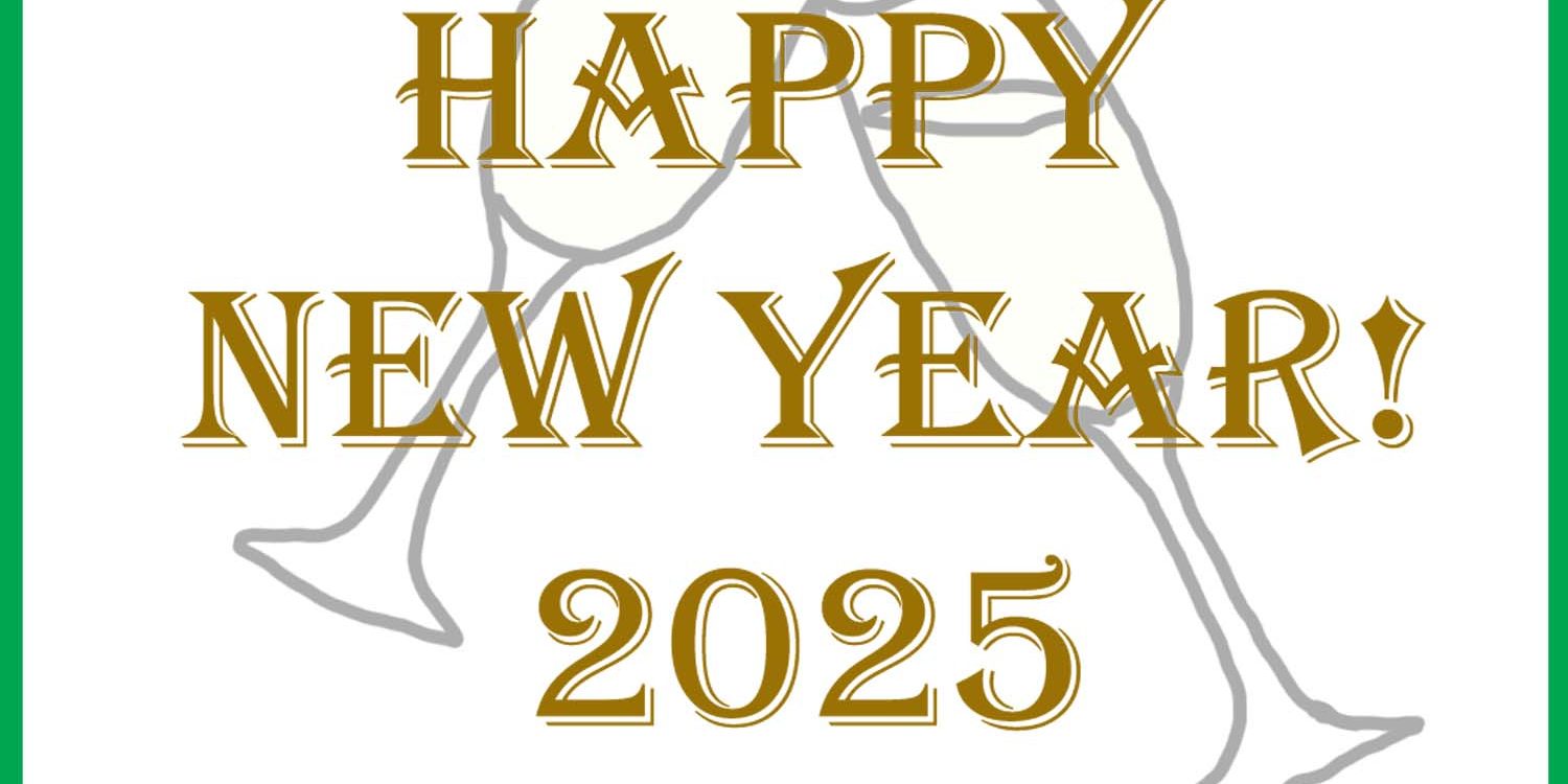 Happy New Year Happy New Year 2025 Champagne Glasses