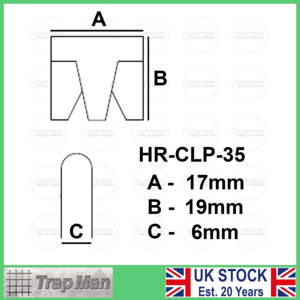 CL35 clips 1443 per box galvanised finish Hartco HR-CLP-35