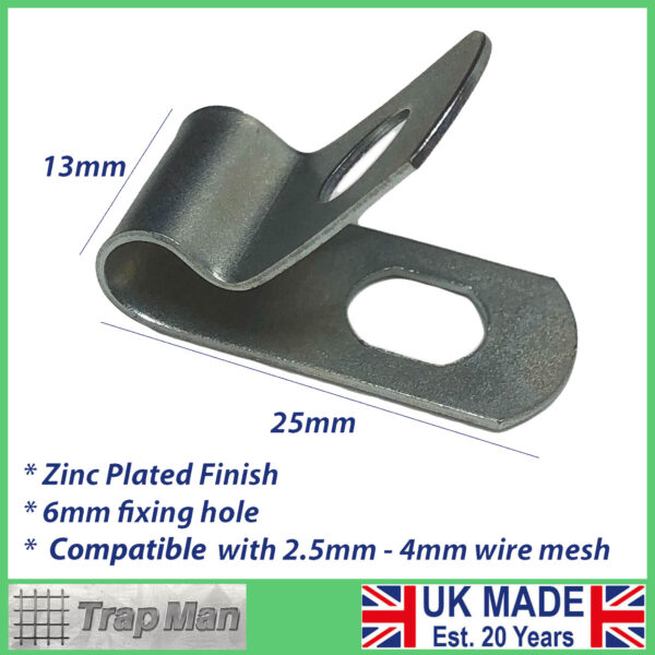 TrapMan Wire Mesh Screw On Clips