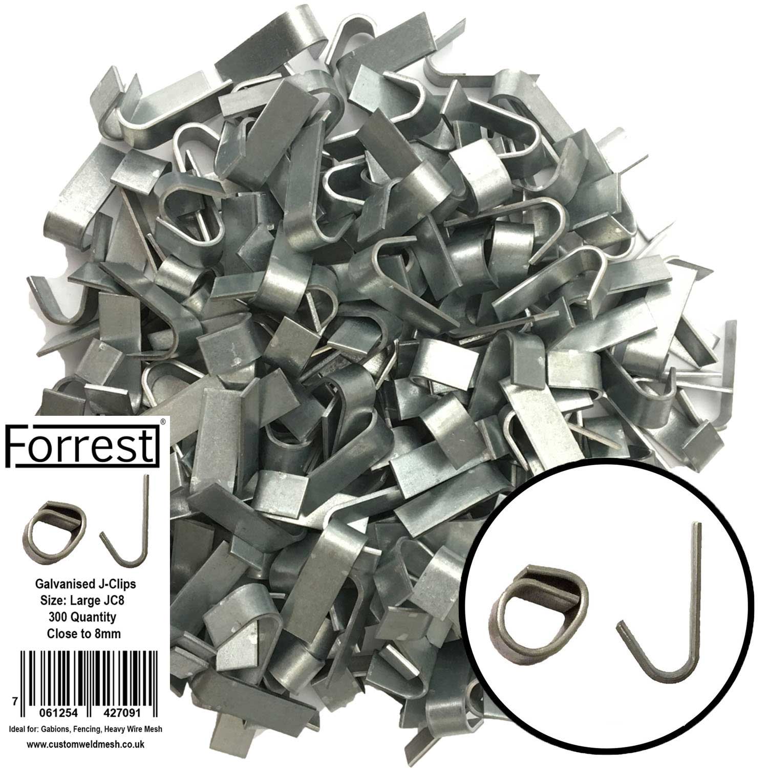 Large J-Clip tool + 300 clips - Mobile Friendly TrapMan/Store