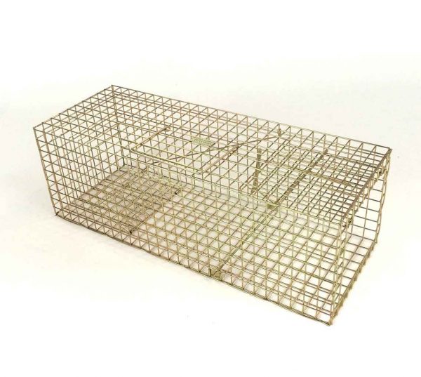 The trap man pro rabbit trap has a spring loaded door with a locking