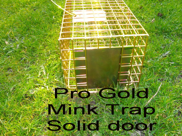 pro gold mink trap showing solid door