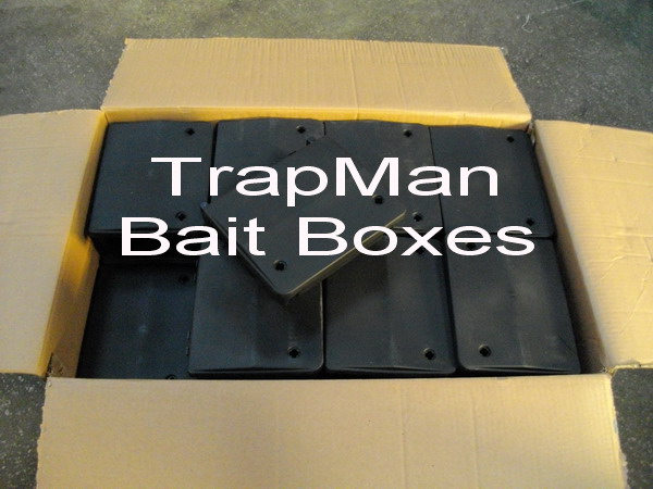 Ten rat bait boxes, bait stations, save a bit of money buy a pack of ten rat  bait stations.